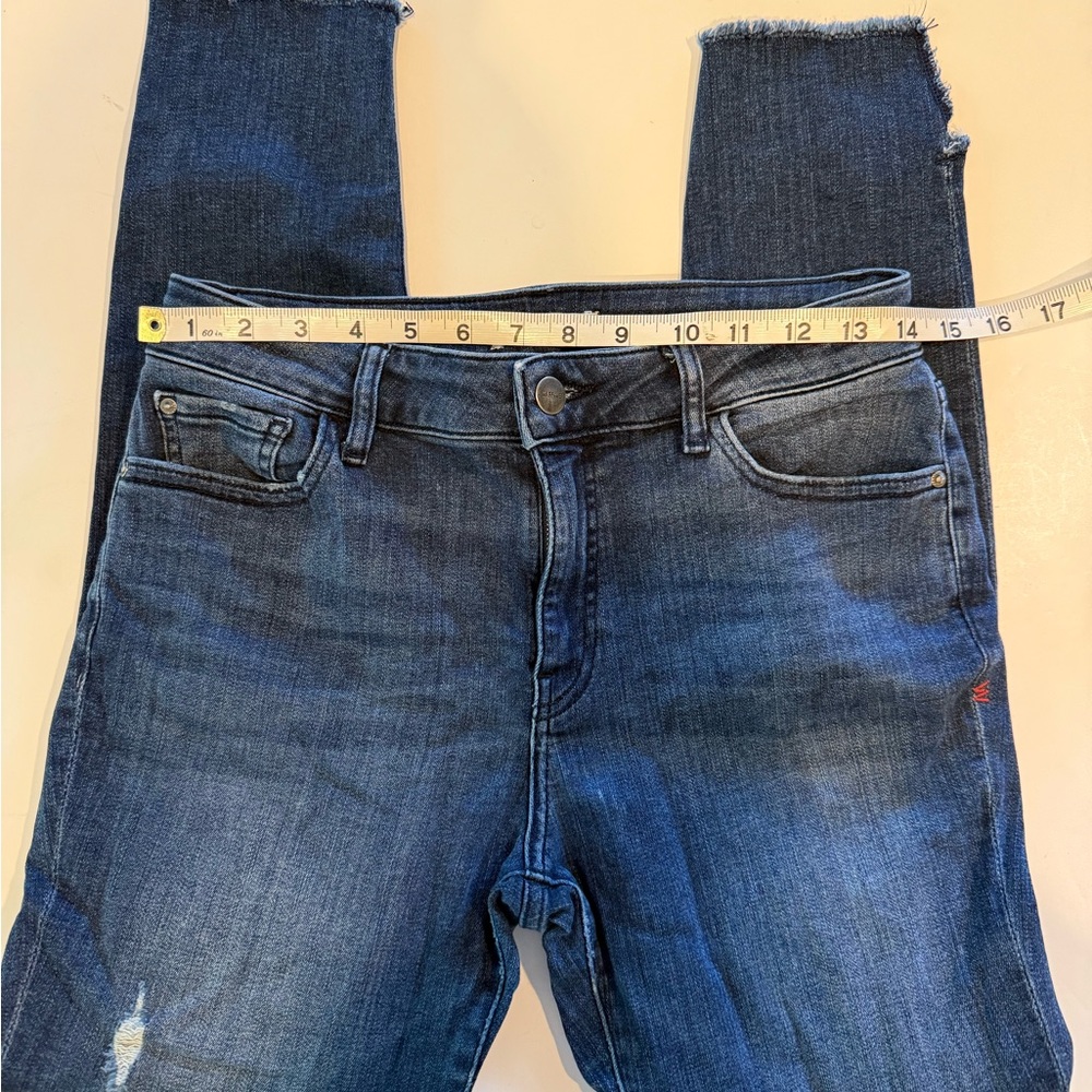 WARP & WEFT WOMENS JFK NEW YORK CITY SKINNY DISTRESSED ANKLE CROPPED SIZE 6/28